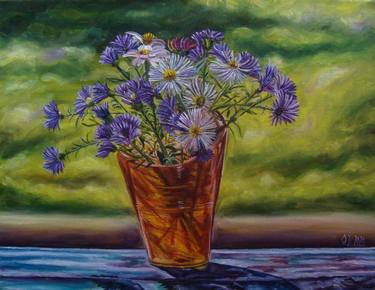 Print of Realism Floral Paintings by Olga Knezevic