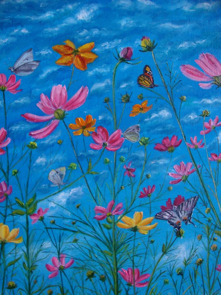 Original Realism Floral Painting by Olga Knezevic