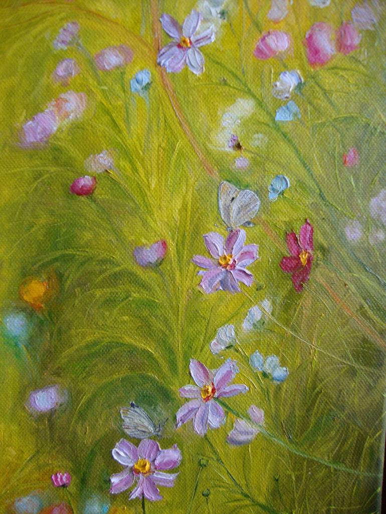 Original Impressionism Floral Painting by Olga Knezevic