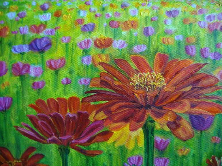 Original Realism Floral Painting by Olga Knezevic