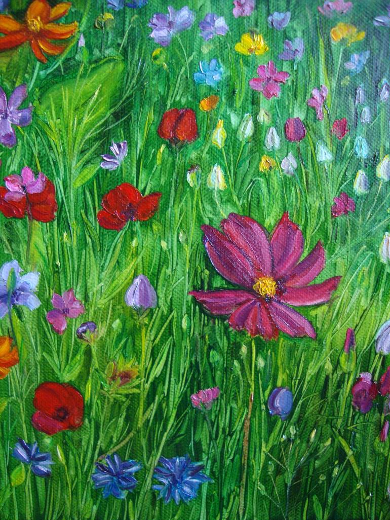 Original Realism Floral Painting by Olga Knezevic