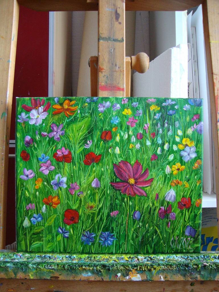 Original Realism Floral Painting by Olga Knezevic