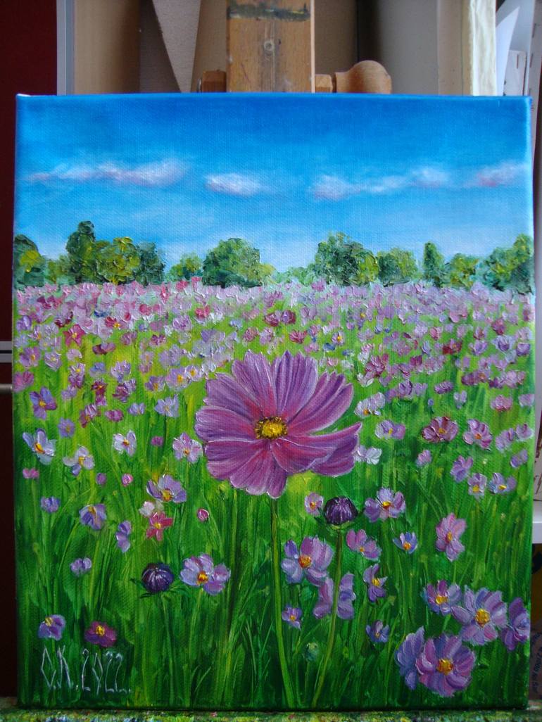 Original Realism Floral Painting by Olga Knezevic