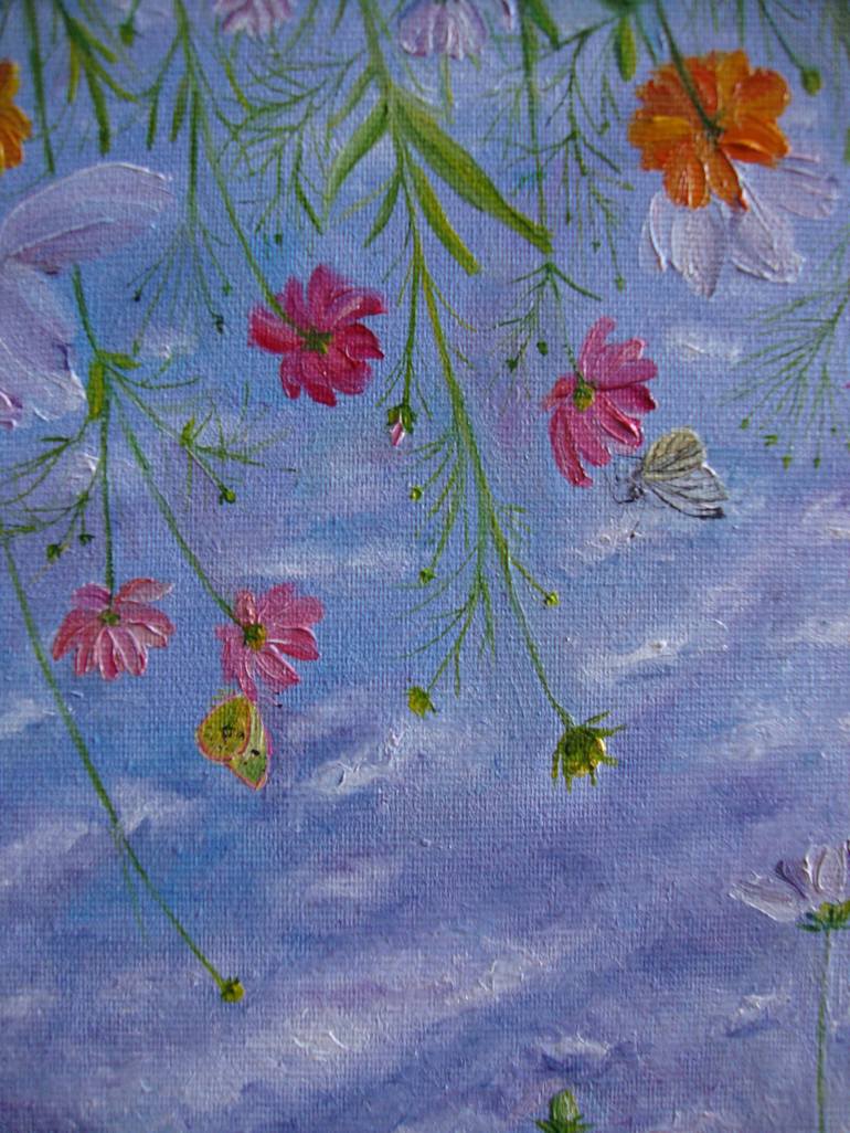 Original Impressionism Floral Painting by Olga Knezevic