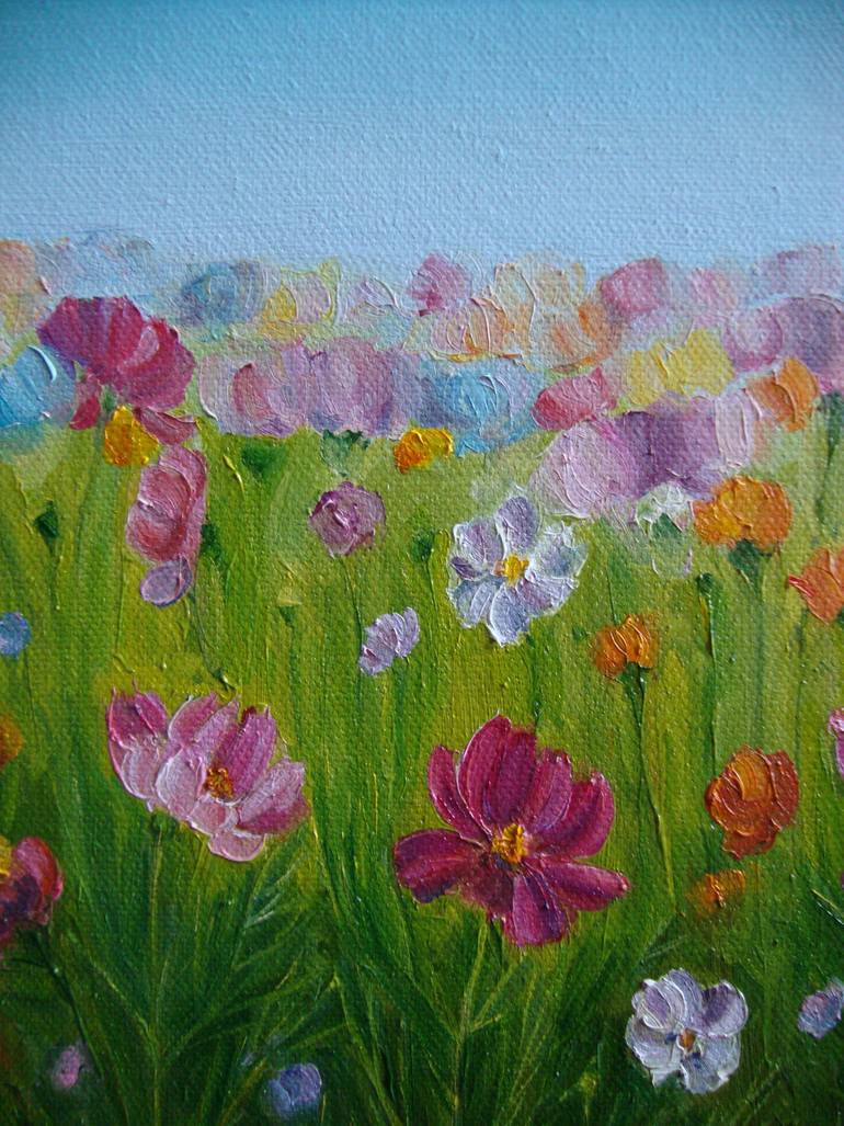 Original Realism Floral Painting by Olga Knezevic