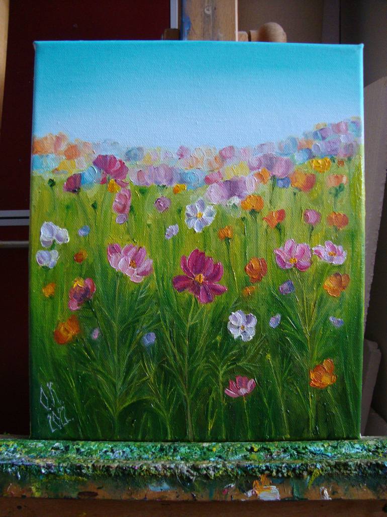 Original Realism Floral Painting by Olga Knezevic