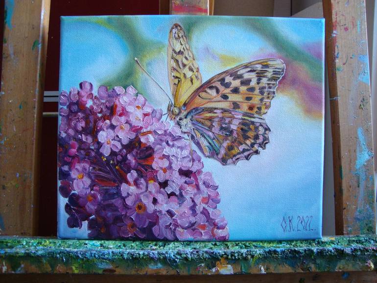 Original Realism Floral Painting by Olga Knezevic