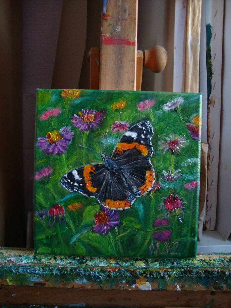 Original Realism Floral Painting by Olga Knezevic