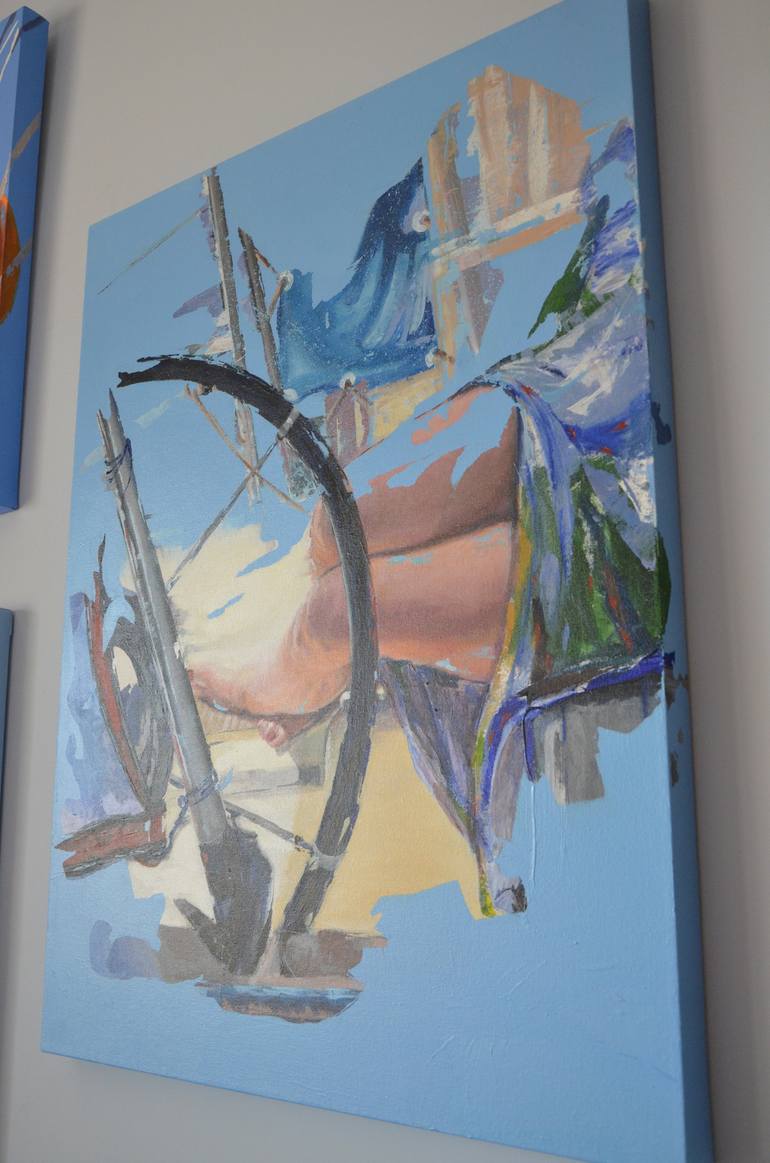 Original Expressionism Seascape Painting by Diana Kirova