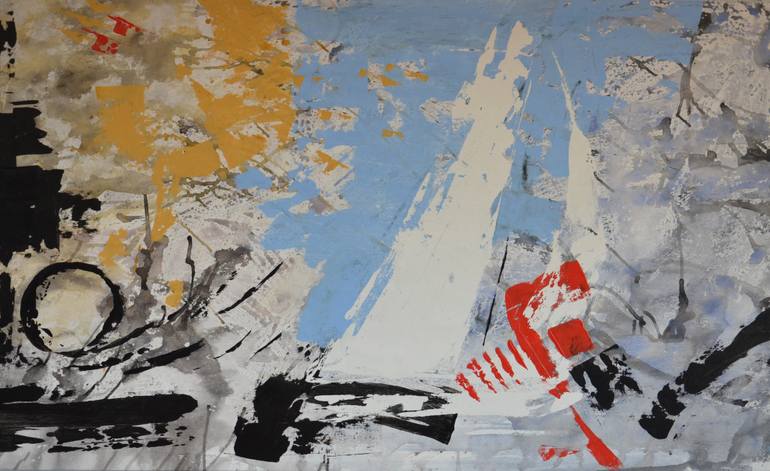 Original Abstract Seascape Painting by Diana Kirova