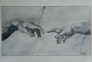 The Touch of God - Michelangelo (reinterpretation detail) thumb