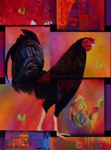 Original Abstract Animal Paintings by Enriquillo Amiama