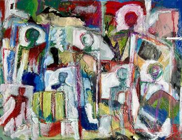 Original Abstract Expressionism People Paintings by Paolo Amoretti