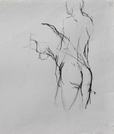 Original Figurative Nude Drawings by Clara Almada