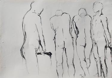 Original Figurative Nude Drawings by Clara Almada