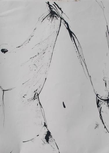 Original Figurative Nude Drawings by Clara Almada