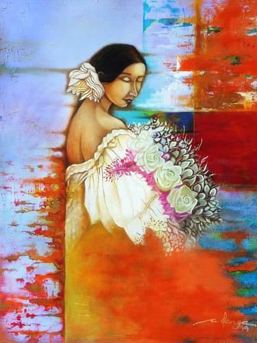 Print of Figurative Women Paintings by Arnildo Danga