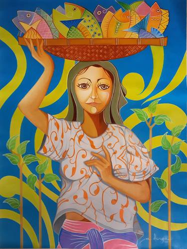 Original Women Painting by Arnildo Danga