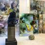 Painting in my studio in Norway together with sculpture made by Beate Juell and other of my paintings.