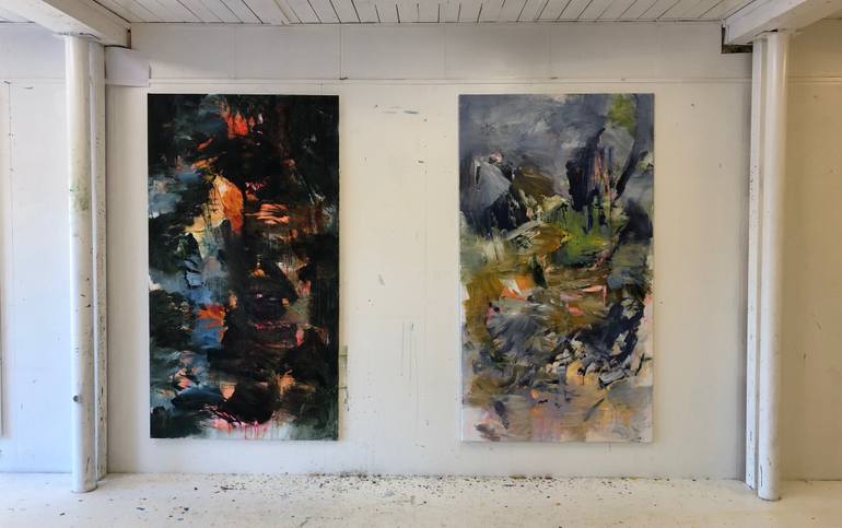 Original Abstract Expressionism Landscape Painting by Bjørnar Aaslund