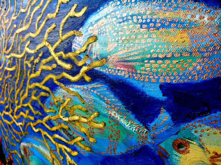 Original Figurative Fish Painting by Karlijn Surminski