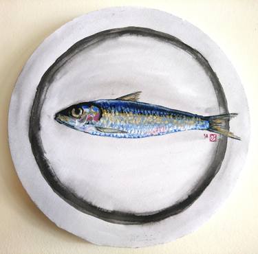 Original Figurative Fish Paintings by Karlijn Surminski