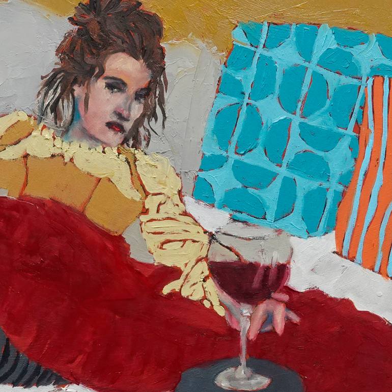 Original Art Nouveau People Painting by Lisa Sofia