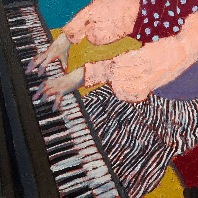 Original Post-impressionism People Painting by Lisa Sofia