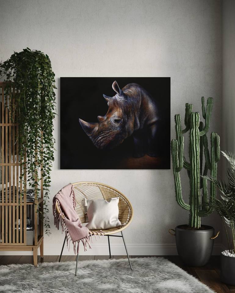 Original Fine Art Animal Painting by Vernon Williams