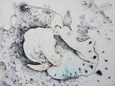 Original Surrealism Nature Drawings by Mieke Blees