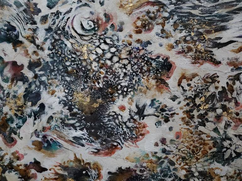 Original Abstract Expressionism Abstract Painting by Mieke Blees