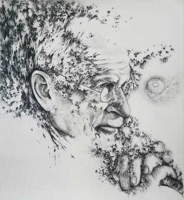 Original Figurative Portrait Drawings by Mieke Blees