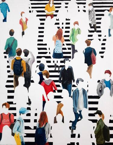 Original Figurative Cities Paintings by Martta Garcia