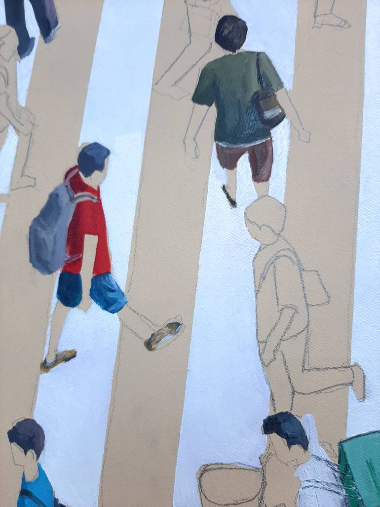 Original Art Deco Cities Painting by Martta Garcia