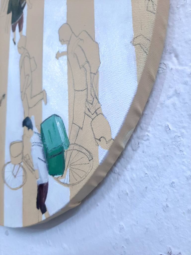 Original Art Deco Cities Painting by Martta Garcia