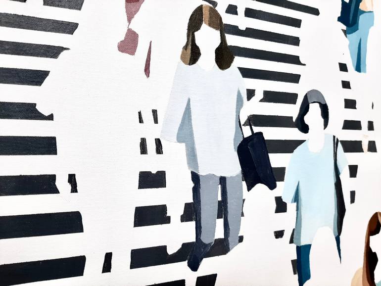 Original Conceptual Cities Painting by Martta Garcia