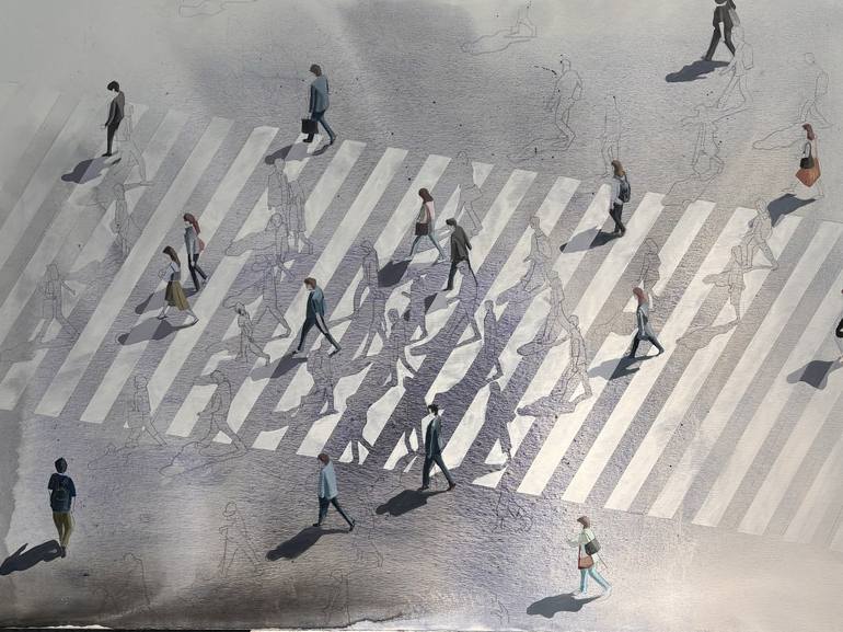 Original Contemporary Cities Paintings by Martta Garcia