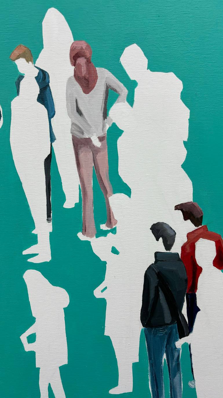 Original Conceptual Cities Painting by Martta Garcia