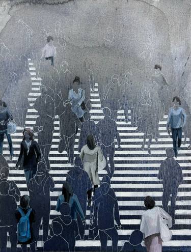 Original Figurative Cities Paintings by Martta Garcia