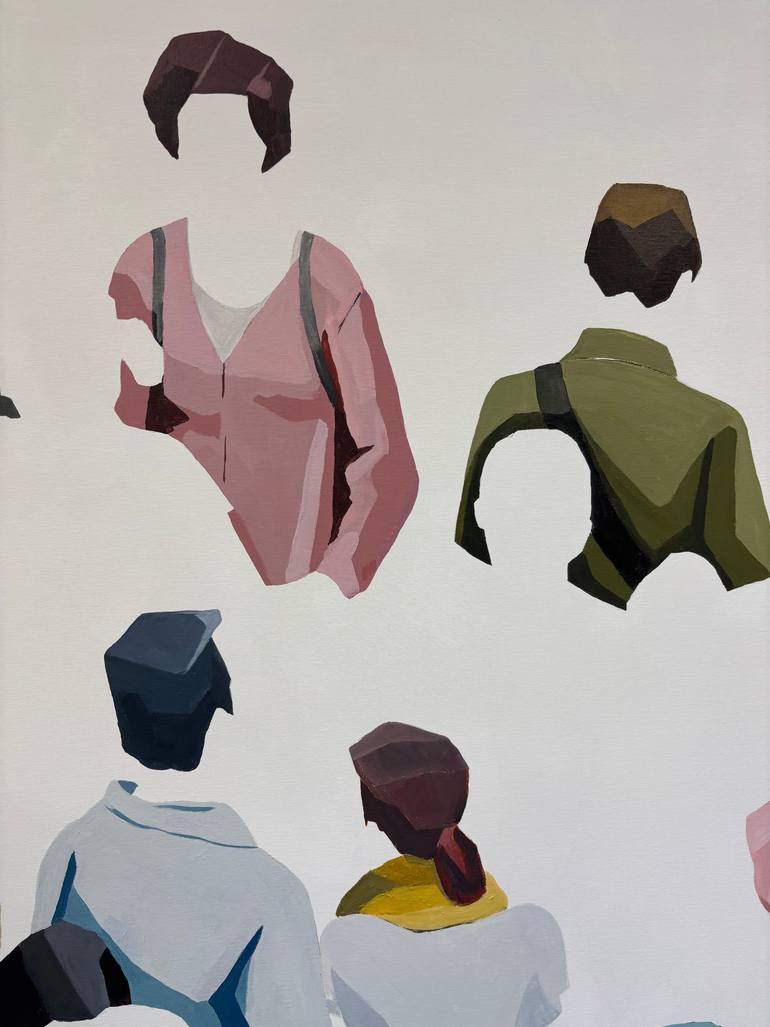 Original Art Deco People Painting by Martta Garcia