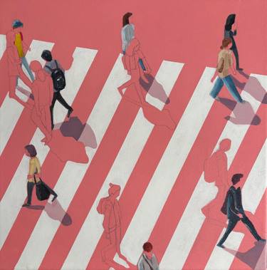 Original Figurative Cities Paintings by Martta Garcia