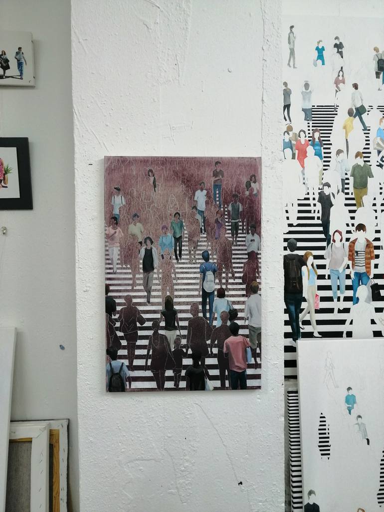 Original Figurative Cities Painting by Martta Garcia