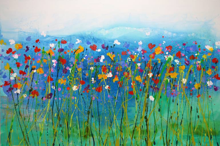 abstract meadow painting