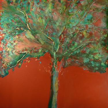 Print of Abstract Tree Paintings by Caroline Ashwood