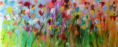 Original Abstract Floral Paintings by Caroline Ashwood