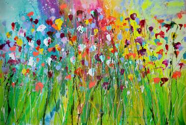 Original Abstract Floral Paintings by Caroline Ashwood