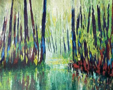 Original Abstract Expressionism Landscape Painting by Manfred Neuner