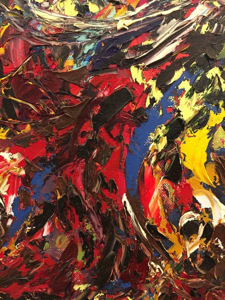 Original Abstract Expressionism Abstract Painting by Bast Etxeverria