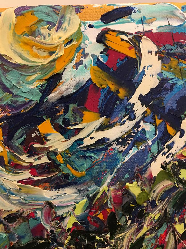 Original Abstract Expressionism Abstract Painting by Bast Etxeverria