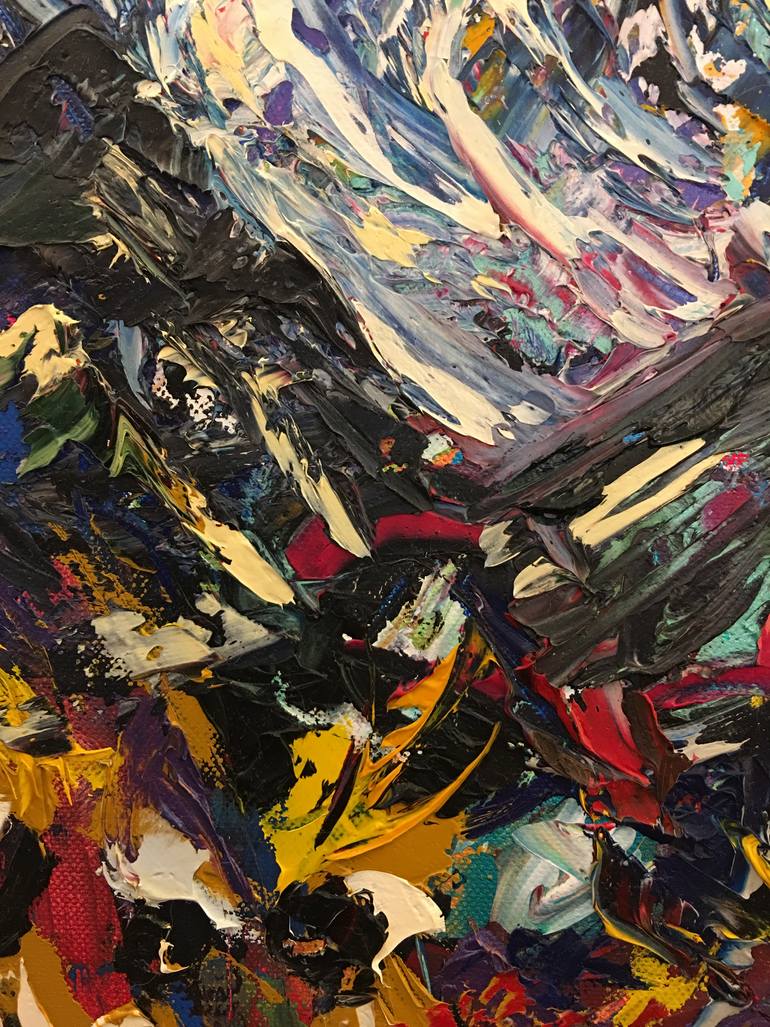 Original Abstract Expressionism Abstract Painting by Bast Etxeverria